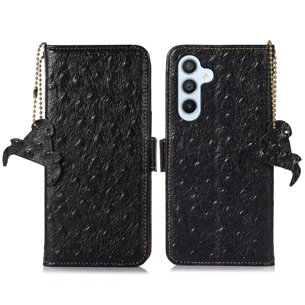 RFID Blocking Shell for Samsung Galaxy S23 FE Genuine Cowhide Leather Phone Cover Wallet Stand Case RFID Blocking Shell for Samsung Galaxy S23 FE Genuine Cowhide Leather Phone Cover Wallet Stand Case